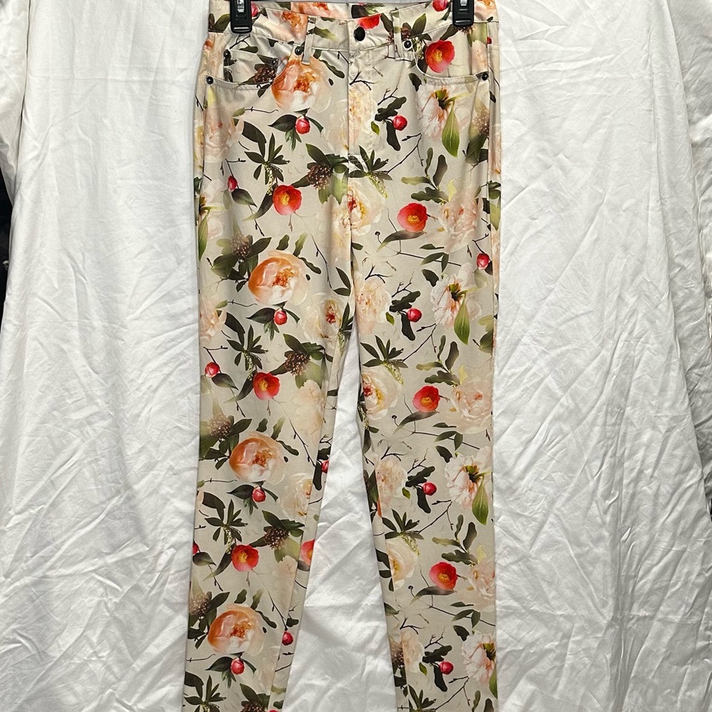 OISELLE Floral Pants, Size Small, Skinny, extra stretchy, super comfortable